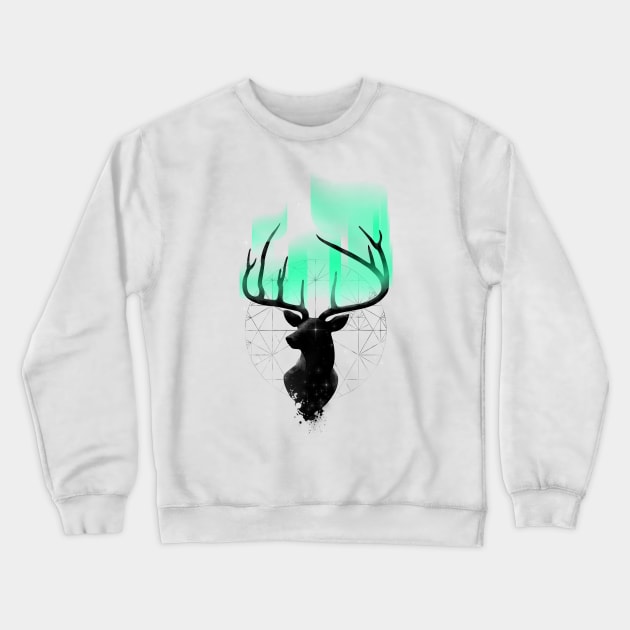 Northern Lights Crewneck Sweatshirt by angrymonk